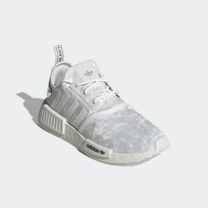 Adidas Originals Women's Crystal white Silver Velour PK NMD_R1 Sneakers GW5681